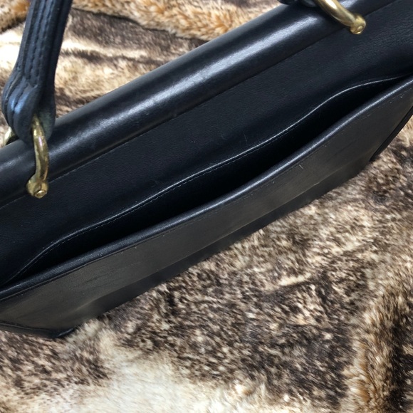 Vintage Coach Willis Hungary Black Leather Bag - Picture 12 of 16